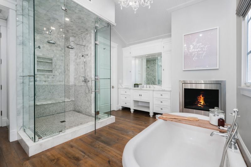 Elegant Shower with Glass Doors