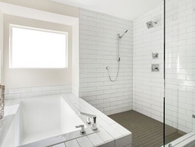 Tile Accents in Shower
